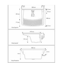 Tanque Simples Marmore Sintetico 60 X 46cm Travertino - Rorato