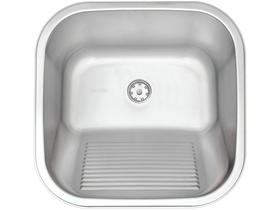 Tanque simples tramontina hera compact 40cm de encaixe 25l em aço inox escovado 94403107 Tanque simples tramontina hera compact 40cm de encaixe 25l em aço inox escovado 94403107