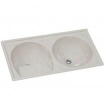 Tanque Standart Duplo com 100x51cm Travertino - 500114 - A.J.RORATO