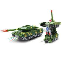 Tanque Tank Transformers Robô Pilhas C/luz Sons E Movimento