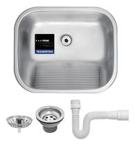 Tanque Tramontina Hera 34l Inox Acetinado 50x40 Inox Acetinado e sifão