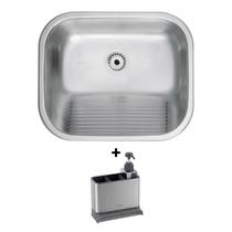 Tanque Tramontina Hera 50x40 34 L em Inox Acetinado + Organizador de Pia Grátis Tanque Tramontina Hera 50x40 34 L em Inox Acetinado + Organizador de Pia Grátis