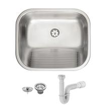 Tanque Tramontina Hera 50X40 94400107 Inox Acetinado + Sifão