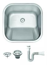 Tanque Tramontina Pequeno 40x40 Acetinado 23 Litros + Sifão