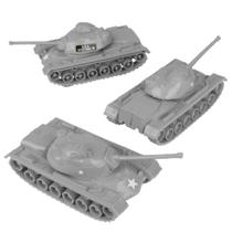 Tanques de brinquedo TimMee M48 Patton, escala 1:48, cinza, 3 peças para crianças a partir de 5 anos