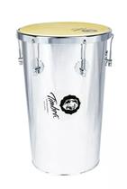 Tantan reto timbra (12" x 50cm) aluminio pele animal aro cromado 8252