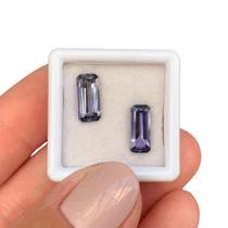 Tanzanita Unheated Baguete Retangular Par 3,81ct