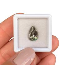 Tanzanita Unheated Verde Pavão Gota 2,83ct