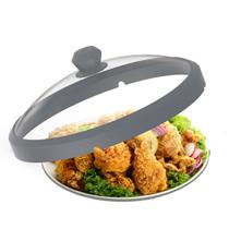 Tapa Antisalpicaduras de Vidrio para Microondas 26.7 cm con Mango de Silicona