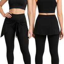 Tapa Bumbum Feminino Saia Esportiva Corrida Treino Diário Moda Casual e Fitness de Amarrar