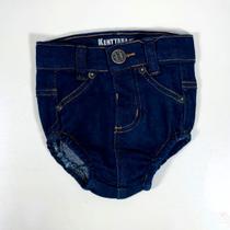 Tapa Fralda Bebê Menina Menino Short Jeans Country Modelonew Tapa Fralda Bebê Menina Menino Short Jeans Country Modelonew