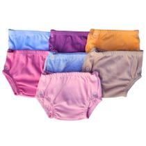Tapa fralda bebe menina Shorts Roupa calcinha liso com botão colorido algodão Kit 3 peças confortável , infantil criança Tamanho M