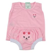 Tapa fralda com camiseta várias cores menina