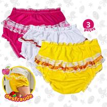 Tapa Fralda Treinamento Desfruade Bebês Calcinha Cueca Infantil Redinha Personagem Macio Confortavel