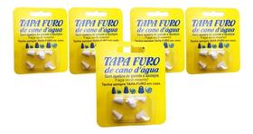 Tapa Furo Cano d'água 5 Kits com 5 pçs