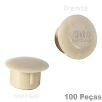 Tapa Furo Plástico Marfim De 8mm Para Móveis - 100 Peças