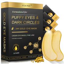Tapa-olhos AVJONE 24K Gold com colágeno para olheiras, 30 pares
