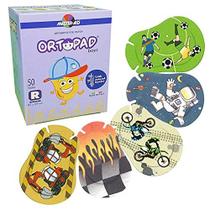 Tapa-olhos Ortopad Bamboo Boys 4+ Years Racing Flames x50