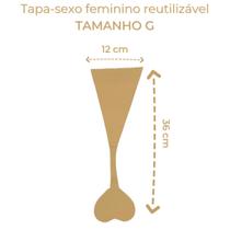Tapa-Sexo Feminino Reutilizável Cor CANELA - Figurino shop