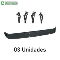 Tapa Sol Acrílico p Volvo FH/NH Globetrotter c Suporte 3 Un