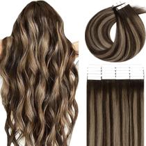 Tape in Hair Extensions Lacer Human Hair 18 polegadas, 50 g, 20 unidades Tape in Hair Extensions Lacer Human Hair 18 polegadas, 50 g, 20 unidades