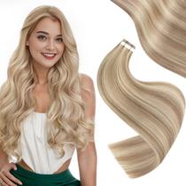 Tape On Hair Extensions Easyouth Human Hair Blonde 50 g 20 unidades