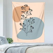 Tapeçaria Abstrac Plant Flowers Wall 150x130cm, microtecido Tapeçaria Abstrac Plant Flowers Wall 150x130cm, microtecido