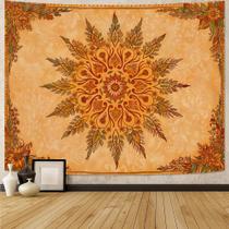Tapeçaria Accnicc Boho Mandala Floral Vintage 200x150cm Poliéster
