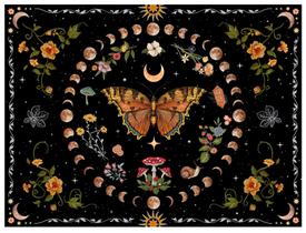 Tapeçaria Aipon Orange Butterfly Moon Flower 173cm x 229cm