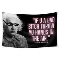 Tapeçaria Albert Einstein 90x150cm 100% poliéster 120g