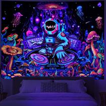Tapeçaria Amhokhui Blacklight Astronaut UV Reactive 150x130cm Tapeçaria Amhokhui Blacklight Astronaut UV Reactive 150x130cm