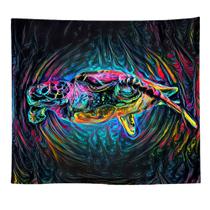 Tapeçaria Animais fluorescentes UV Tartarugas marinhas 150x150cm