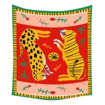 Tapeçaria Animal Tiger Microfabric Fiber 150x100cm para pendurar na parede