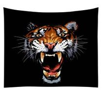 Tapeçaria Animal Tiger Microfabric Fiber 150x150cm para quarto