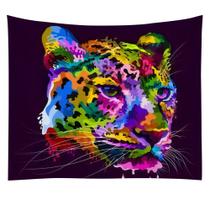 Tapeçaria Animal Tiger Microfabric Fiber 150x150cm para quarto
