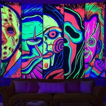 Tapeçaria ARTCREATOR Black Light Art Halloween UV Reactive Tapeçaria ARTCREATOR Black Light Art Halloween UV Reactive