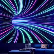 Tapeçaria Atrippy Blacklight 3D Ilusão óptica Blue Light