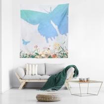 Tapeçaria, borboleta azul, microtecido de parede, 150x100cm, quarto