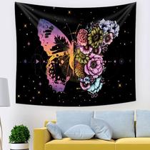 Tapeçaria, borboleta, microtecido, 150x130cm, decoração de quarto
