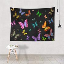 Tapeçaria, borboleta, microtecido de parede, 150x110cm, estética de quarto
