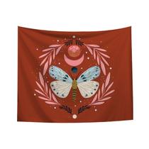 Tapeçaria, borboleta, microtecido de parede, 150x130cm, estética de quarto
