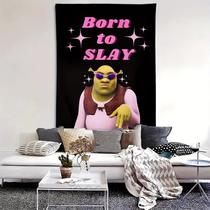 Tapeçaria Born to SLAY Fun Character com óculos de sol 100x150cm