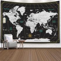 Tapeçaria CAPSCELOLL World Map Wall 200x150cm Poliéster