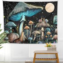 Tapeçaria, cogumelo, estética de sala de parede, 150x130cm, microtecido