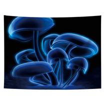 Tapeçaria, cogumelo, estética de sala de parede, 150x130cm, microtecido