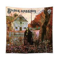 Tapeçaria com bandeira pendurada na parede Black Sabbath Anime 90x90cm