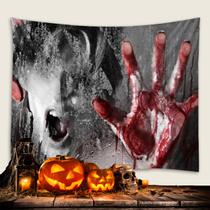 Tapeçaria com design de mangá de anime de Halloween 150 cm x 130 cm de poliéster