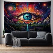 Tapeçaria Cosmic Eye Psychedelic Space Art 150x130cm, pelúcia curta