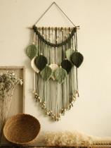 Tapeçaria De Folhas Em Macramê Boho, Arte De Parede Feita À Mão, Decoração Estética Para Casa,
