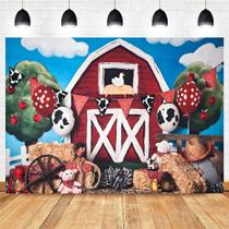 Tapeçaria de fundo Farmhouse Barnyard para festa infantil 150x100cm Tapeçaria de fundo Farmhouse Barnyard para festa infantil 150x100cm